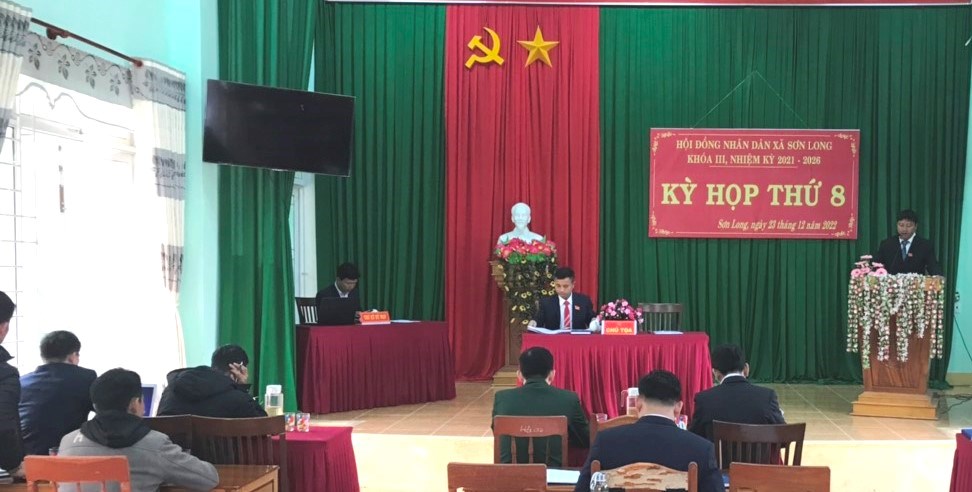 HĐND xã Sơn Long tổ chức kỳ họp thứ 8, khóa III, nhiệm kỳ 2021 - 2026