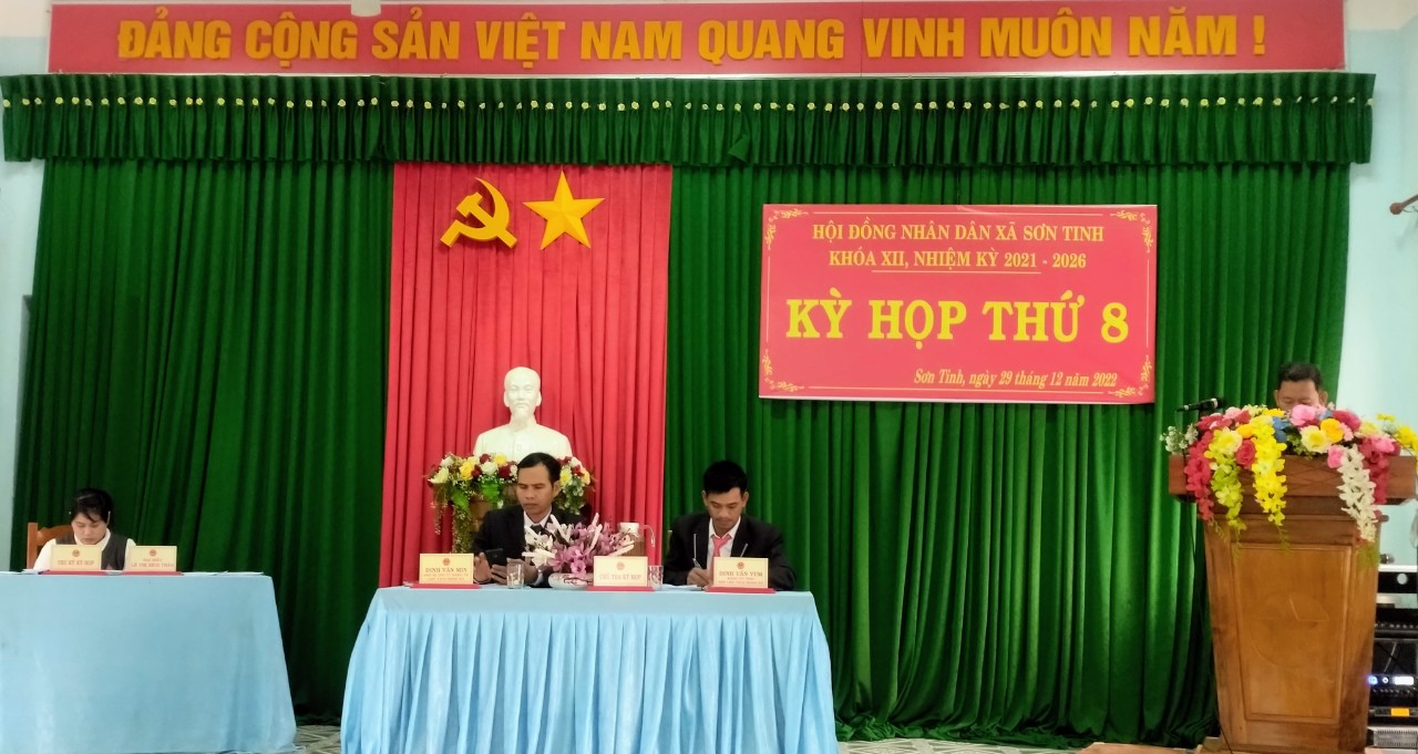 HĐND xã Sơn Tinh: Kỳ họp lần thứ 8, nhiệm kỳ 2021-2026