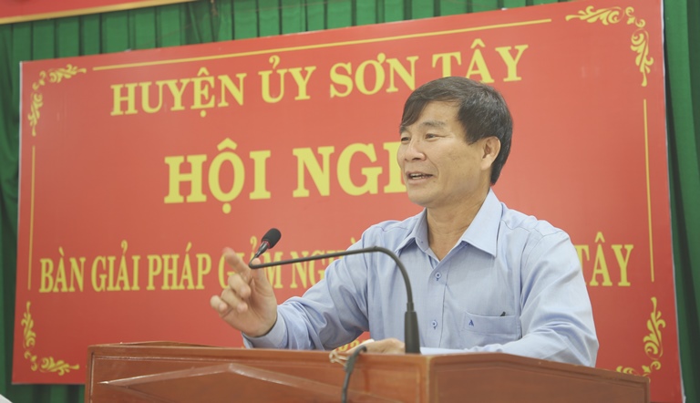 Huyện ủy Sơn Tây: Hội nghị bàn giải pháp giảm nghèo trên địa bàn huyện