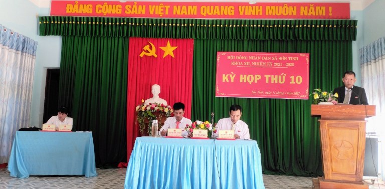 HĐND xã Sơn Tinh: Kỳ họp lần thứ 10, nhiệm kỳ 2021-2026