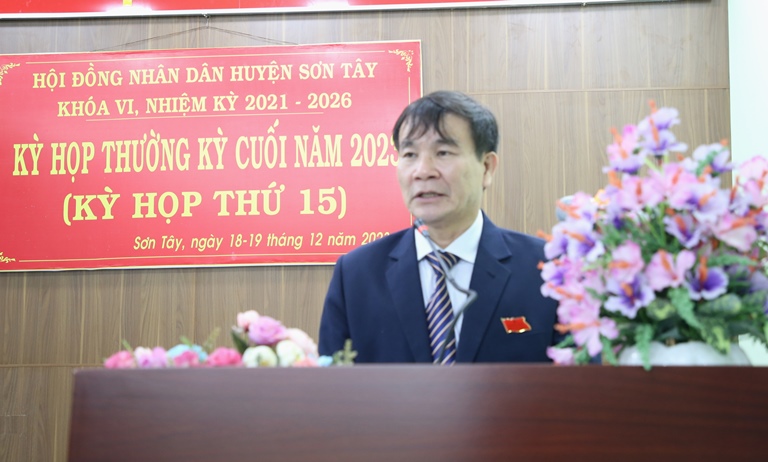 HĐND huyện Sơn Tây khóa VI, nhiệm kỳ 2021 – 2026: Tổ chức kỳ họp...
