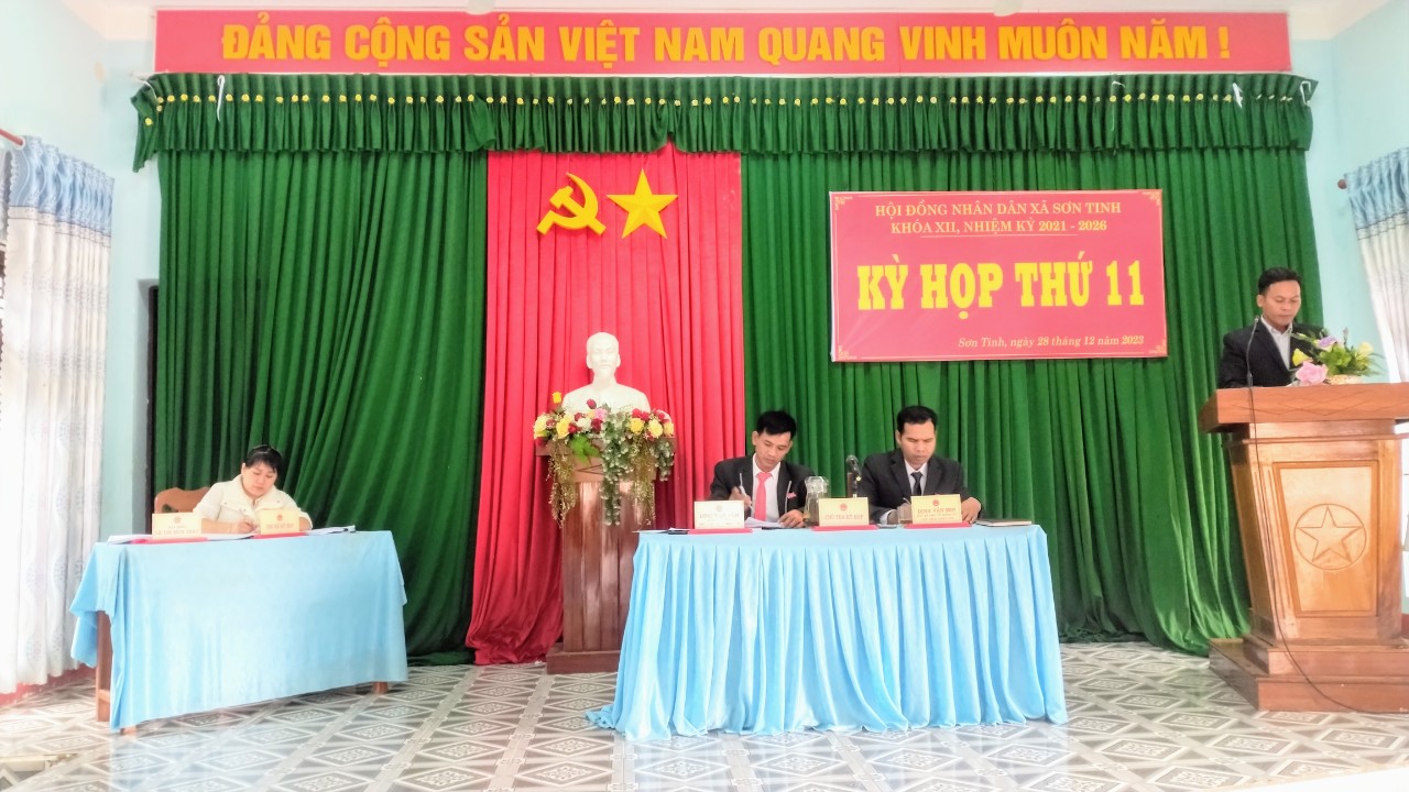 HĐND xã Sơn Tinh: Kỳ họp lần thứ 11, nhiệm kỳ 2021-2026
