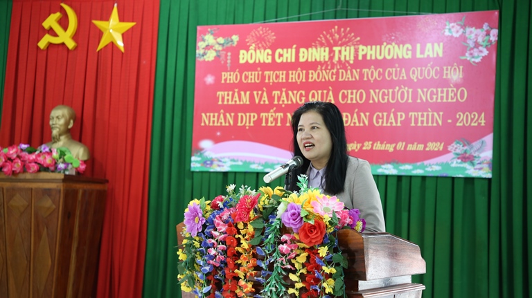 Phó Chủ tịch Hội đồng Dân tộc Quốc hội, Đinh Thị Phương Lan thăm,...