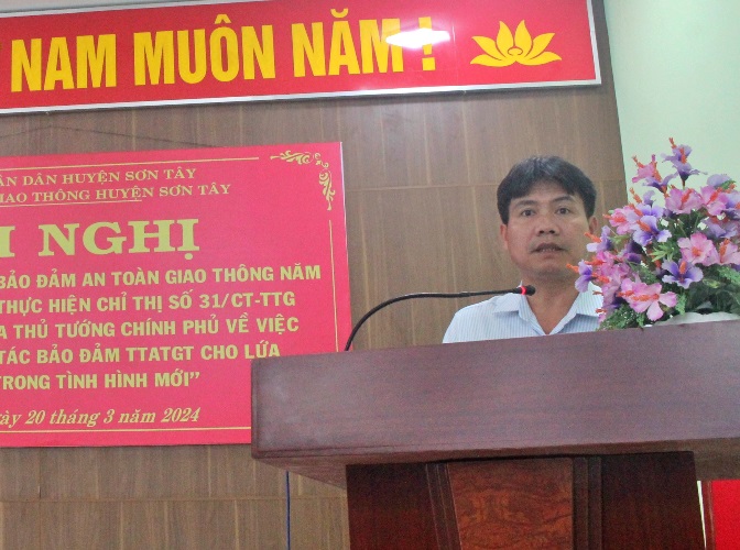 Ban An toàn giao thông huyện Sơn Tây tổ chức Hội nghị triển khai...