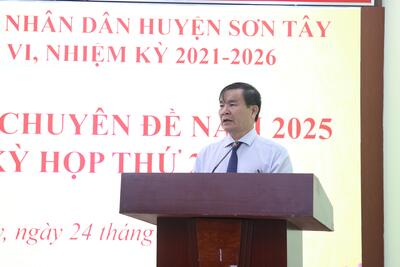 HĐND huyện Sơn Tây khóa VI: Thông qua nghị quyết về sáp nhập đơn vị hành chính cấp xã