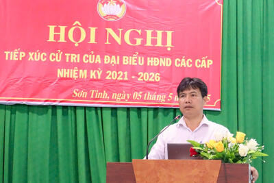 Tổ Đại Biểu HĐND huyện tiếp xúc cử tri tại xã Sơn Tinh