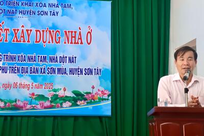 Lễ tổng kết chương trình xóa nhà tạm, nhà dột nát tại xã Sơn Mùa