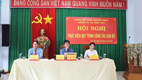 Đảng ủy xã Sơn Tây tổ chức hội nghị thực hiện quy trình về công tác cán bộ