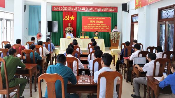 Hội nghị tổng kết, rút kinh nghiệm công tác Đại hội Đảng bộ xã Sơn Tây